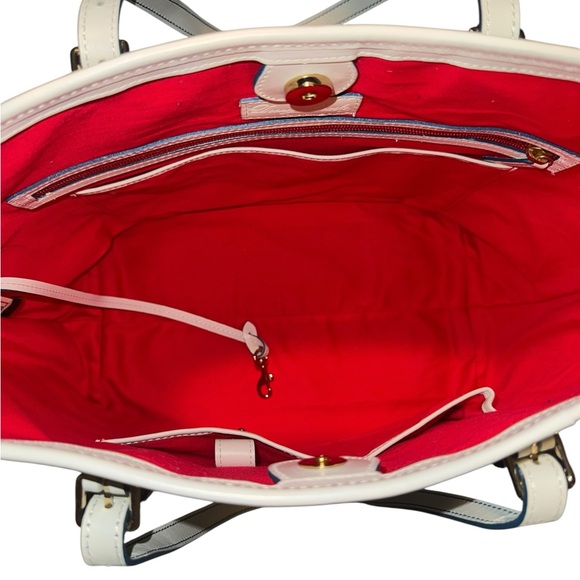 Dooney & Bourke Petunia Blue Floral Tote Bag - Picture 8 of 8